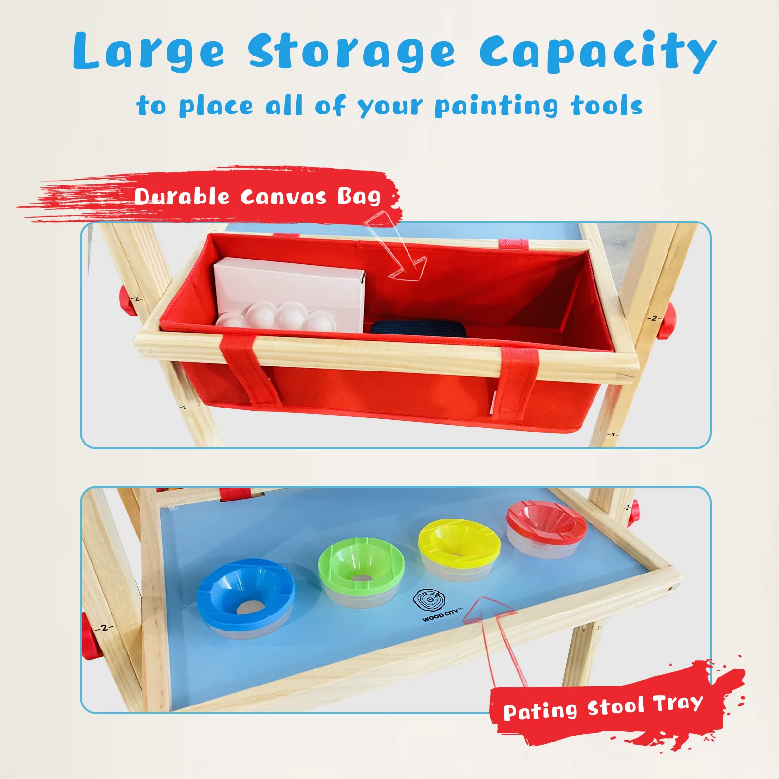 Adjustable Kids Art Easel with Complete Painting Set