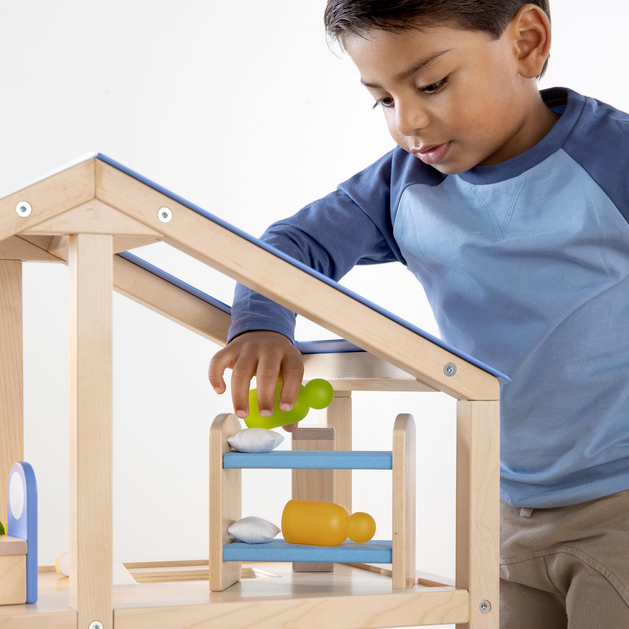 Modern Home Multi-Floor Dollhouse - Kids Educational Toy Play House, Large
