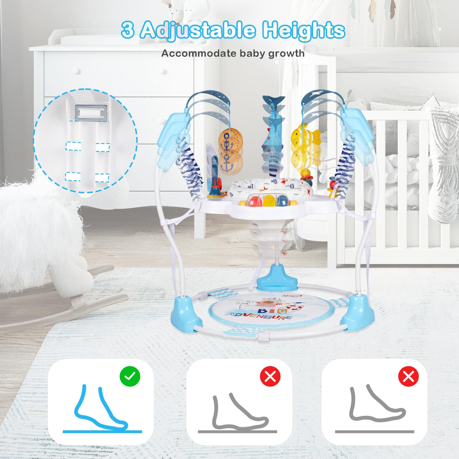 3-in-1 Baby Activity Center with Music and Lights