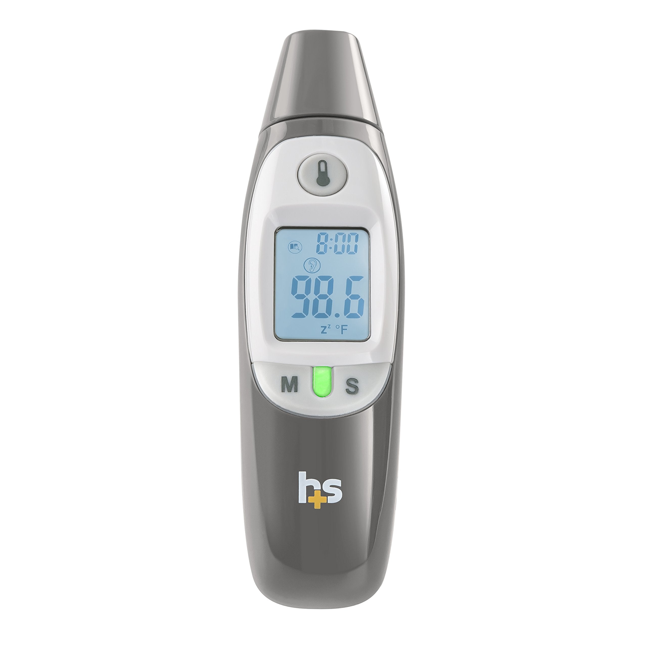 HealthSmart Compact Instant Read Infrared Digital Ear Thermometer, Measures Ambient Air Temperatures, Fahrenheit and Celsius Readings, FSA & HSA Eligible, Grey (Pack of 36)