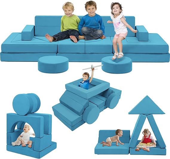 22Pcs Modular Kids Play Couch - Kids Couch for Playroom Bedroom
