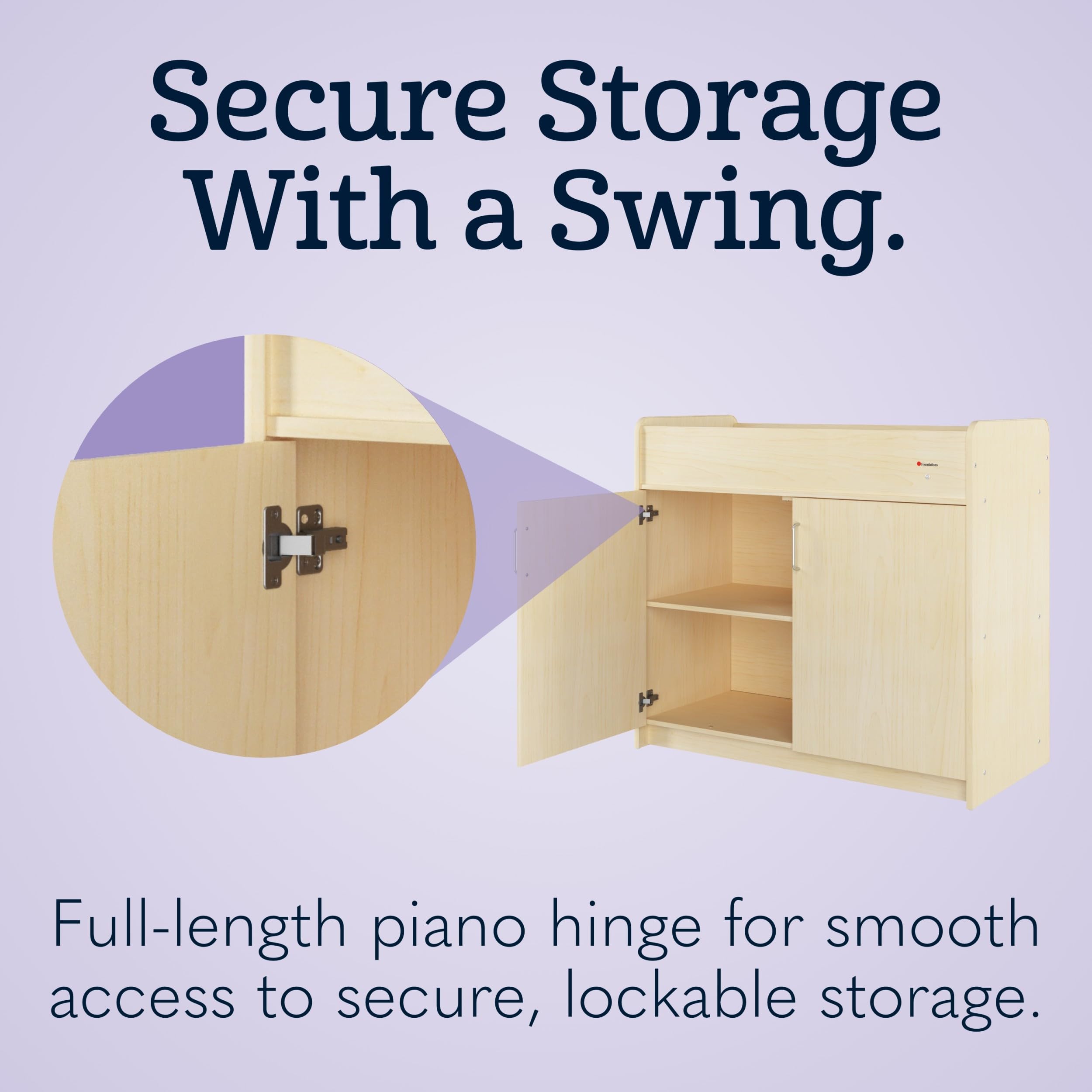 Daycare Changing Table with Storage Shelves and Safety Strap