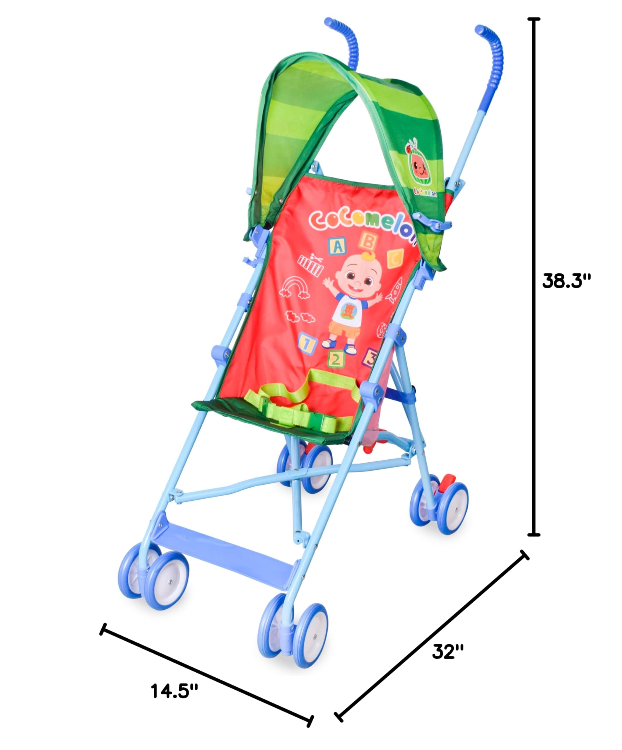 Umbrella Stroller with Canopy, Lightweight and Compact for Travel, 3D Stroller Red