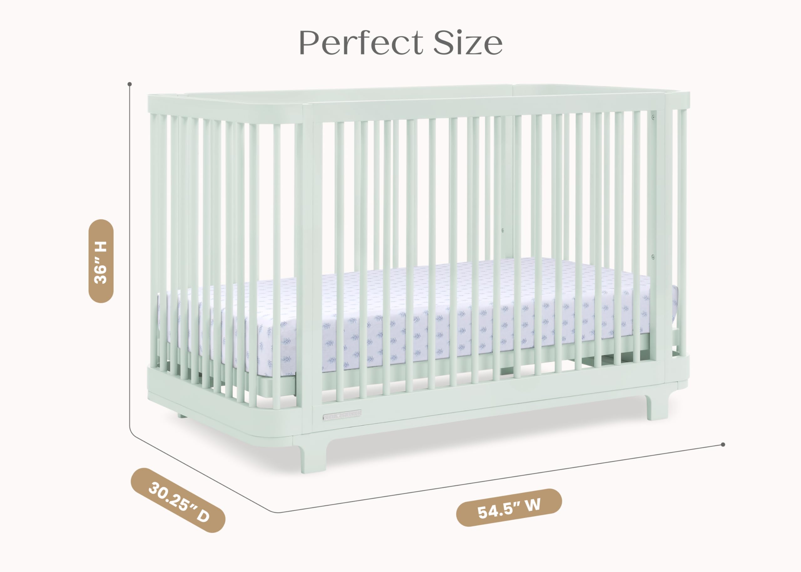 4-in-1 Convertible Crib and 6 Drawer Dresser Set