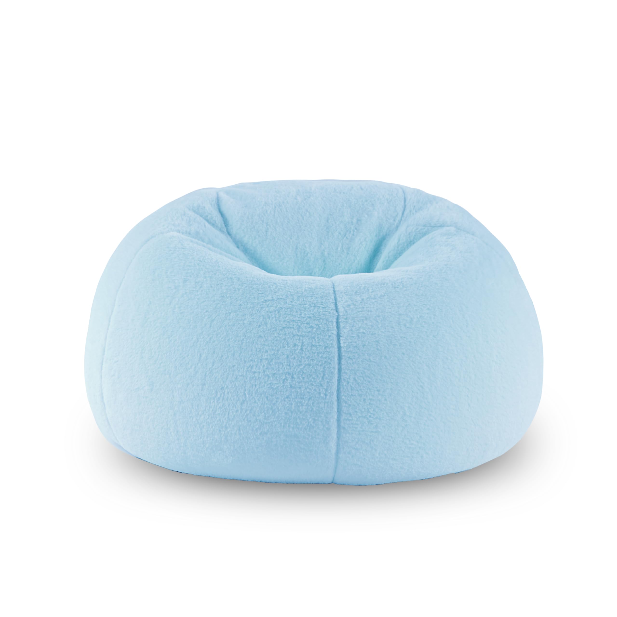 Modern Soft Fluffy Bean Bag Chair with Faux Rabbit Fur Cover, Memory Foam Bean Bag Chair