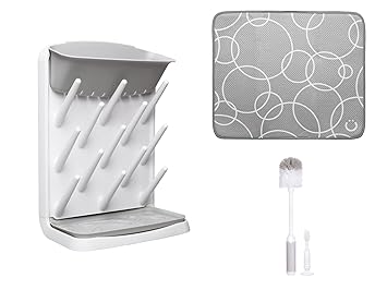 Vertical Baby Bottle Drying Rack, Space Saving Countertop Drying Rack Baby