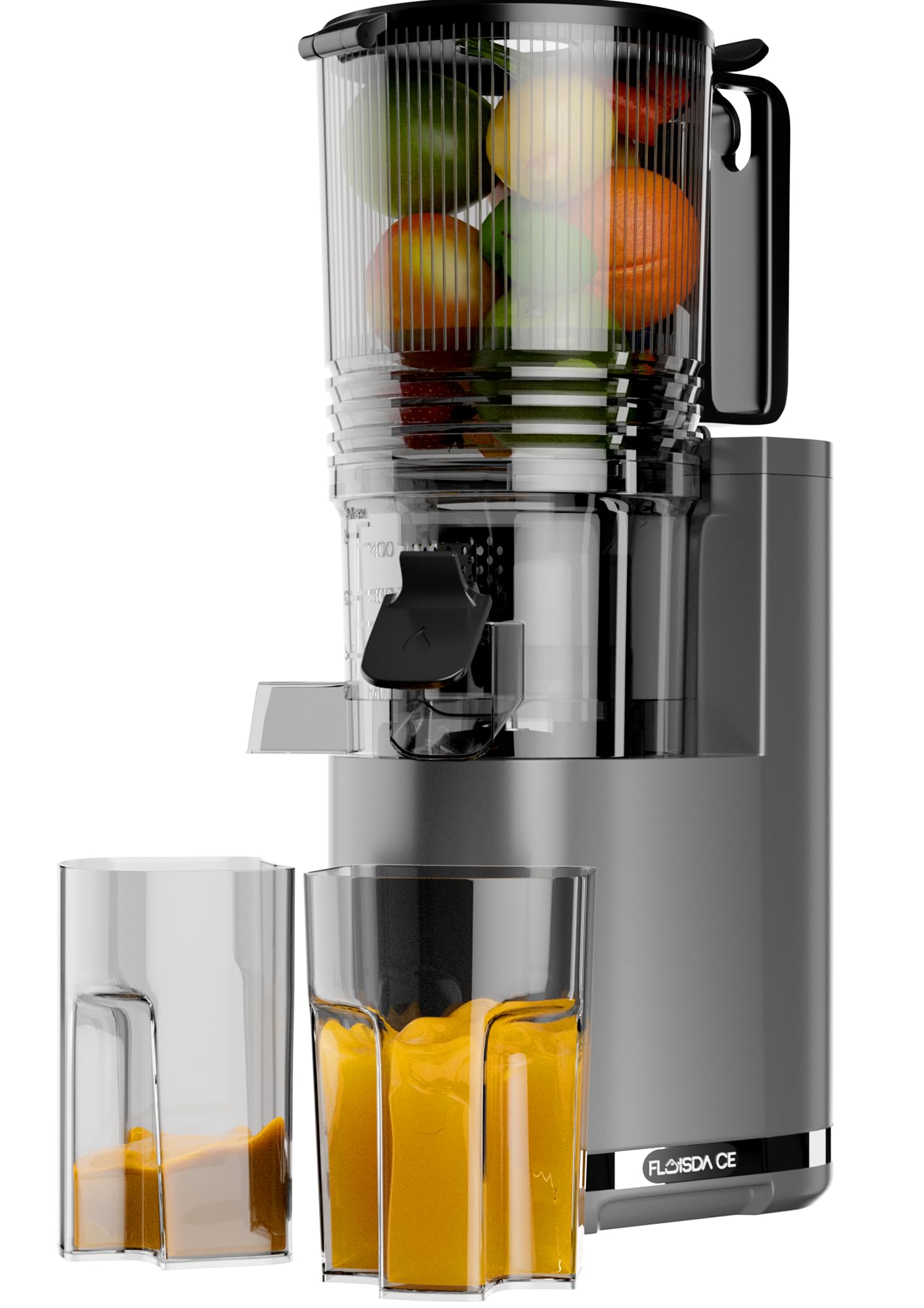 6.5" Extra Large Feed Chute Juicer Machines, 350W Slow Masticating Juicer Machines
