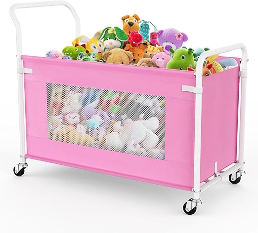 Extra Large Toy Box for Kids with 360° Rotating Wheels