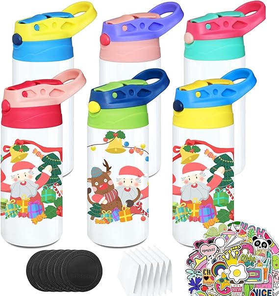 Kids Sublimation Tumblers, 12oz Sublimation Sippy Cup Blank