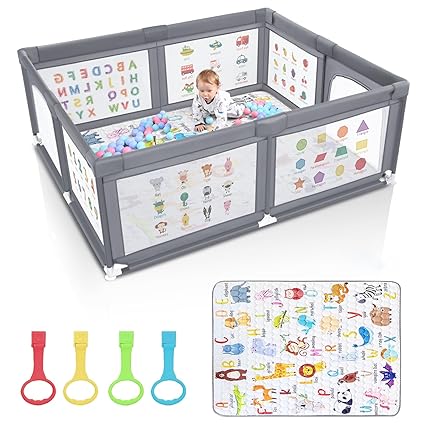Baby Playpen for Babies and Toddlers, 71x60 Inches Thickening Tube Baby Playards