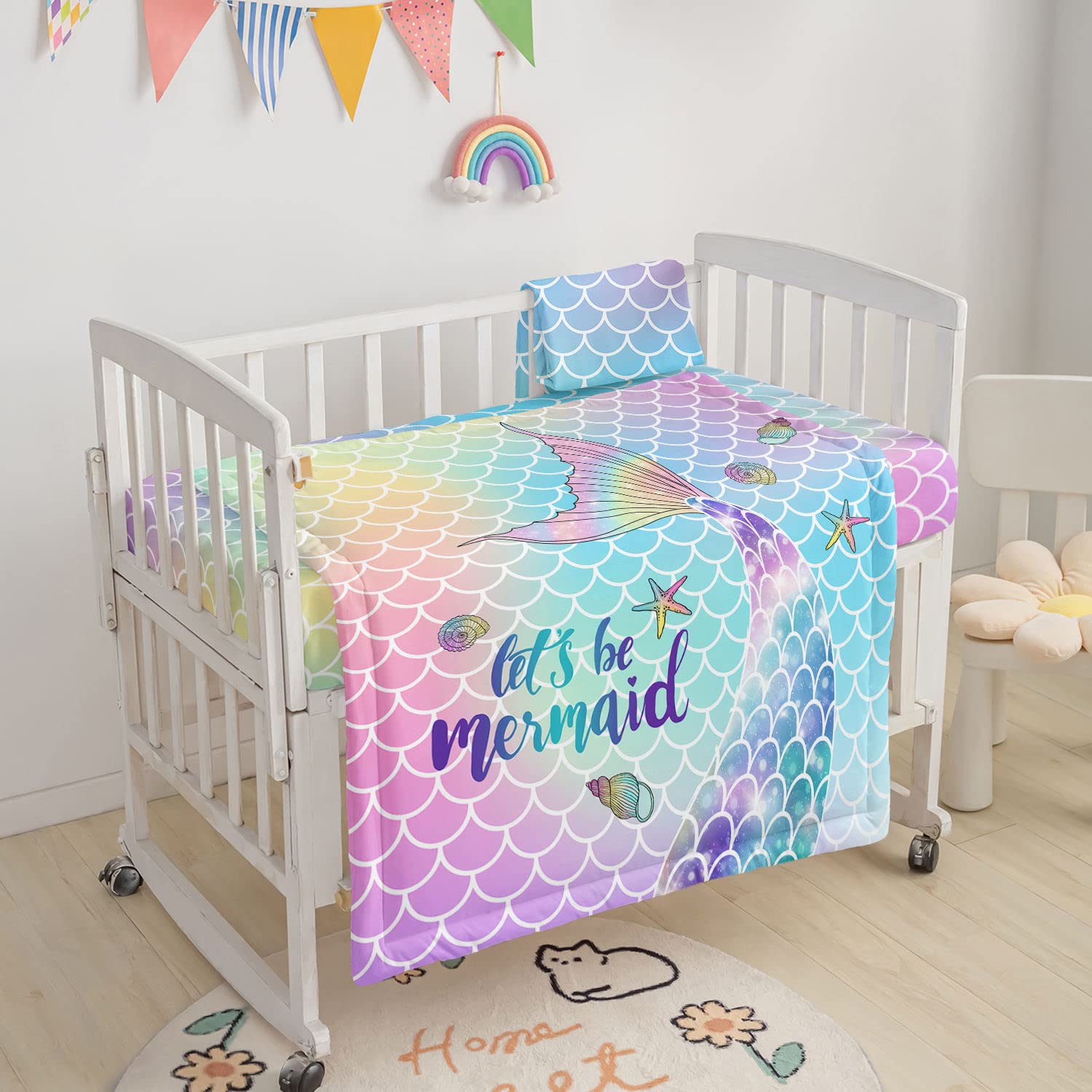 3-Piece Crib Bedding Set with Comforter