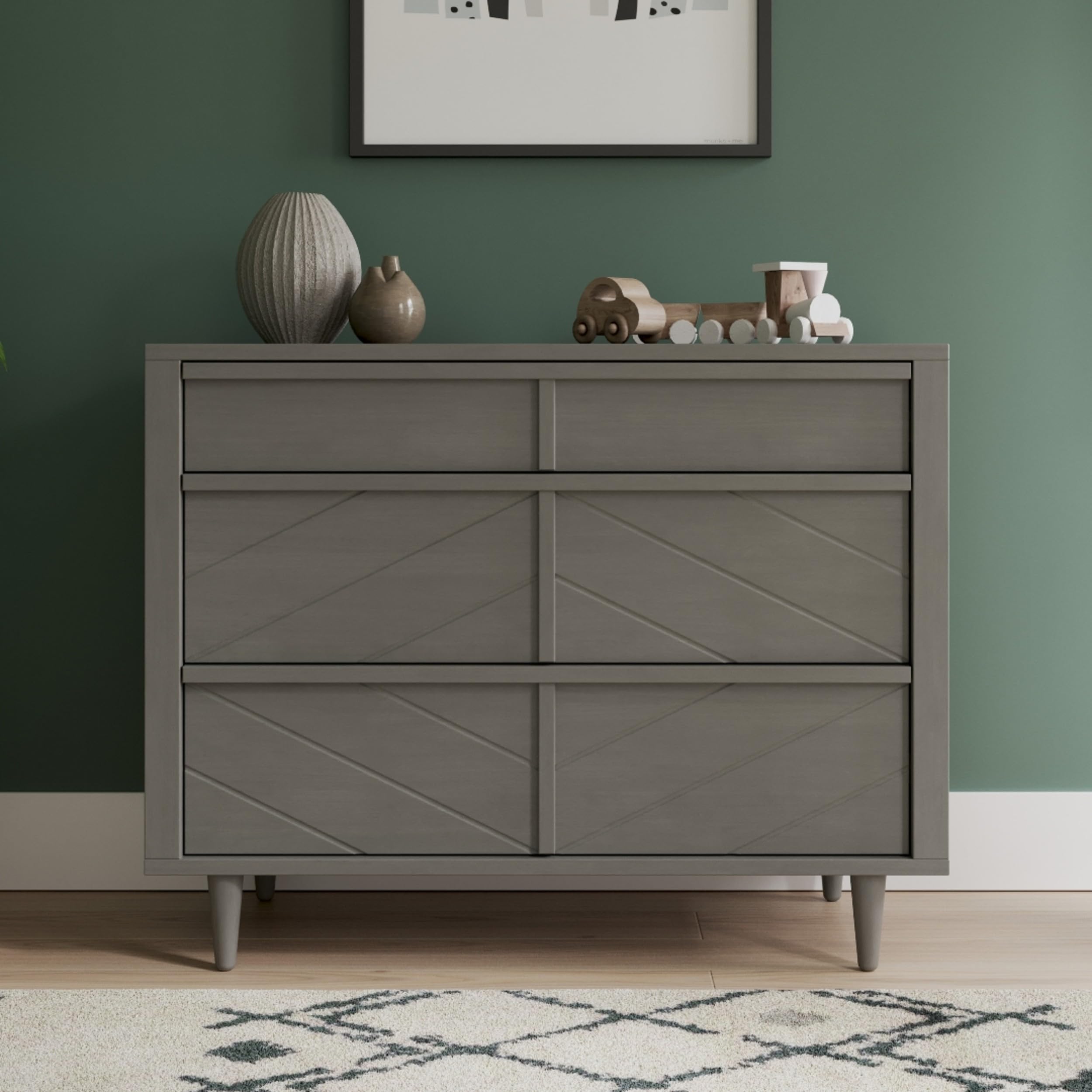 4-in-1 Convertible Crib and Dresser Nursery Set