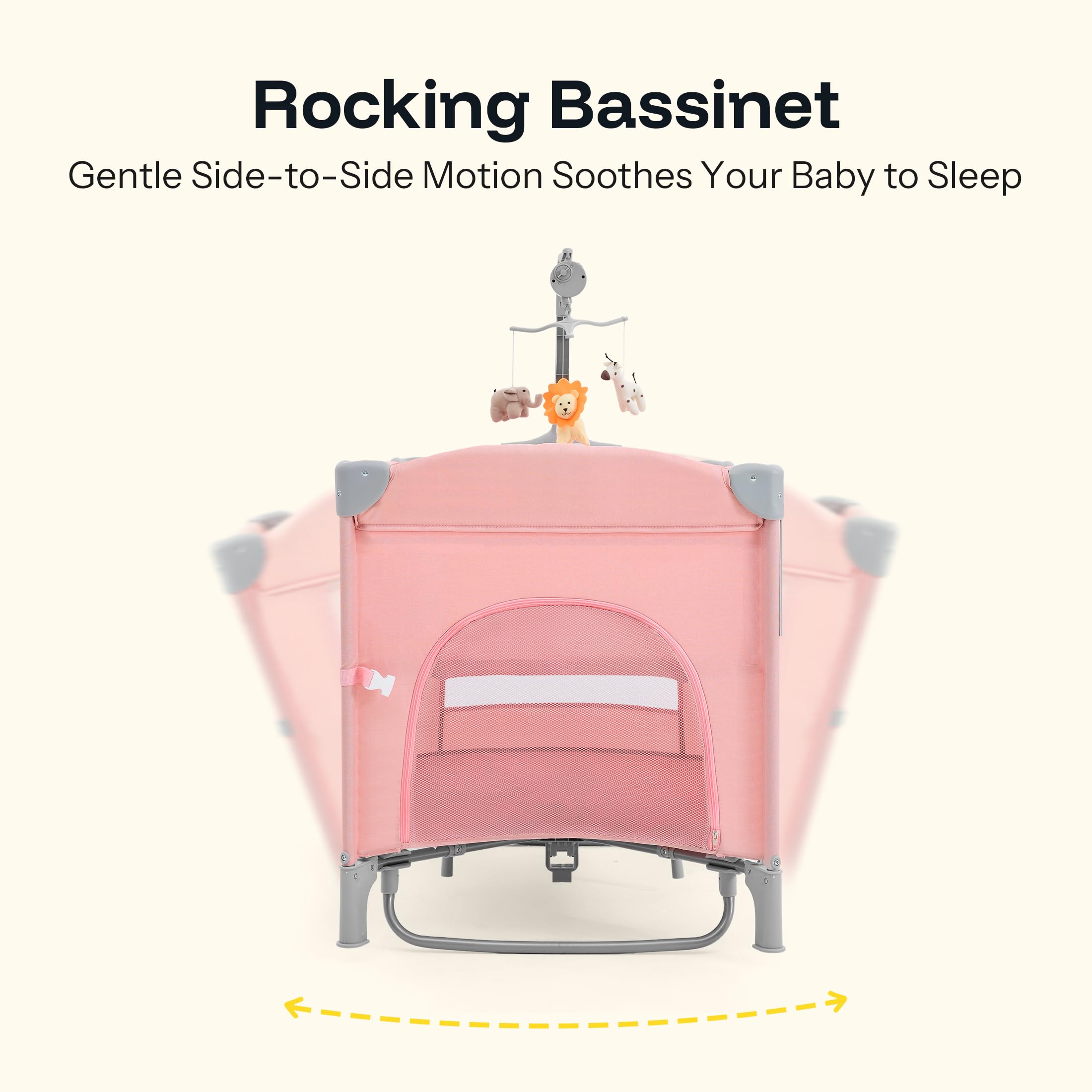 6-in-1 Portable Baby Playard with Bassinet and Changing Table