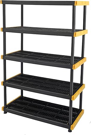 4-Tier Heavy Duty Plastic Storage Shelving Unit