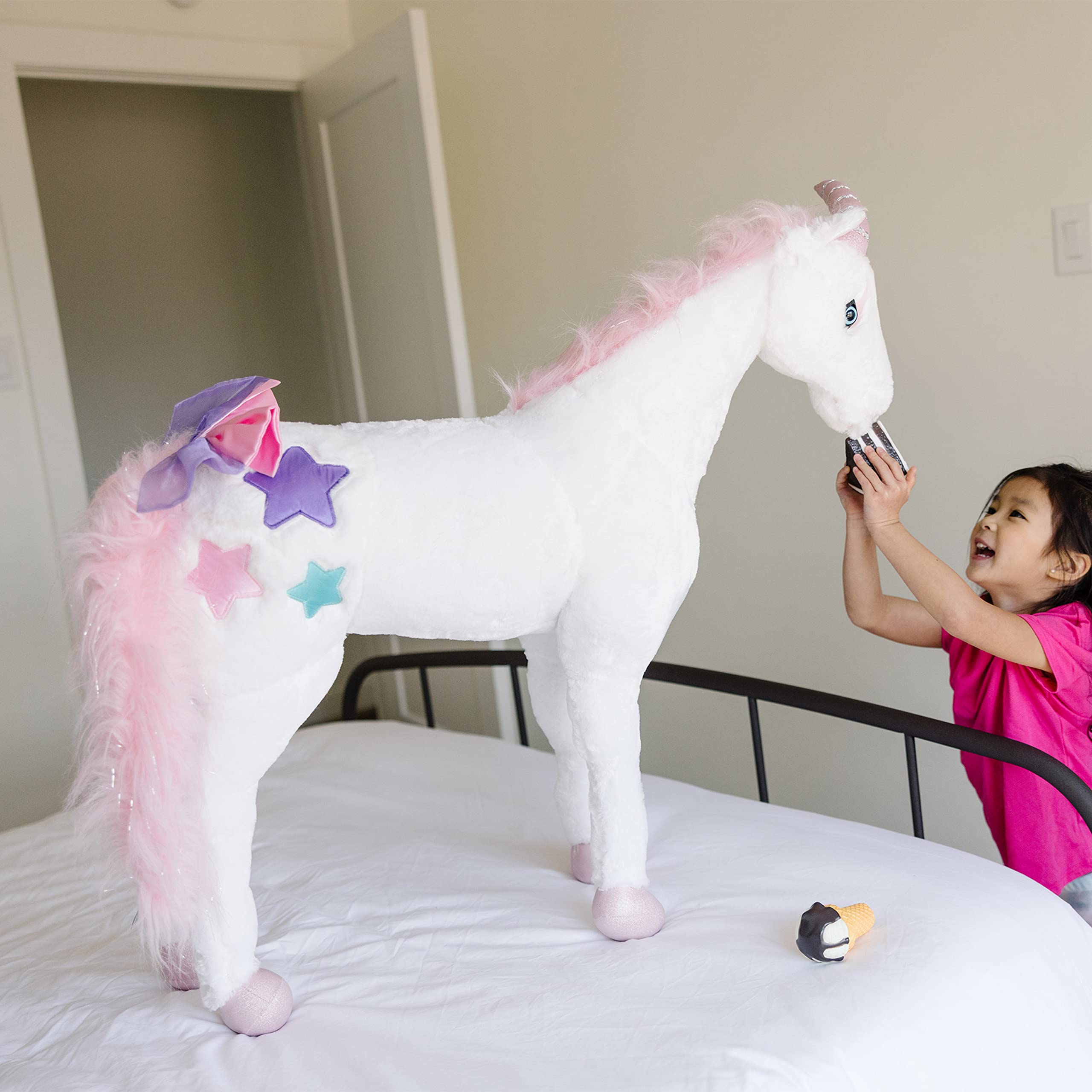 Giant Unicorn - Lifelike Stuffed Animal (Over 2 feet Tall)