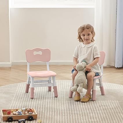 Adjustable Toddler 2 Chairs Set, 3 Level Adjustable Children’s Chair for Age2-8