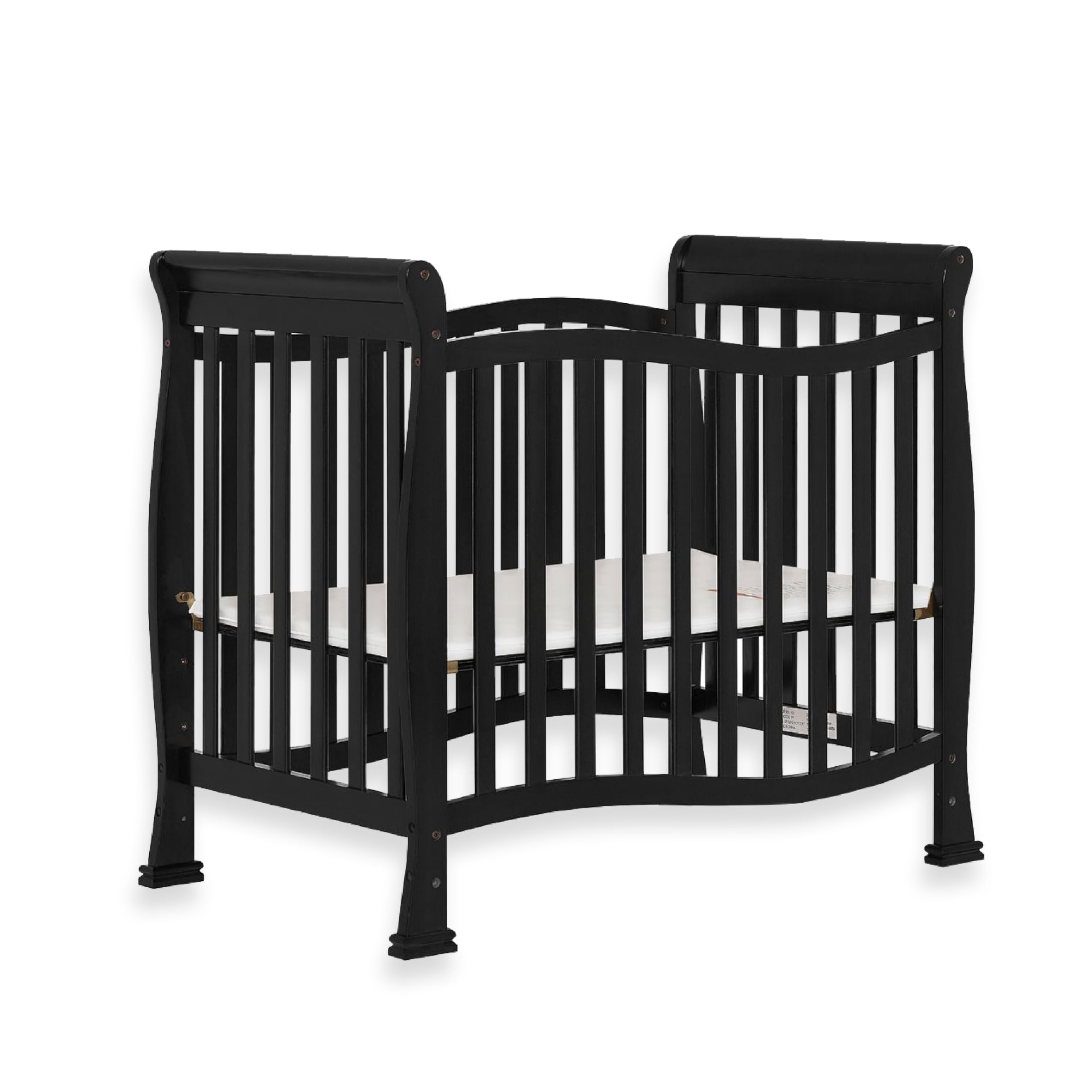 Violet 4-In-1 Convertible Mini Crib In Black