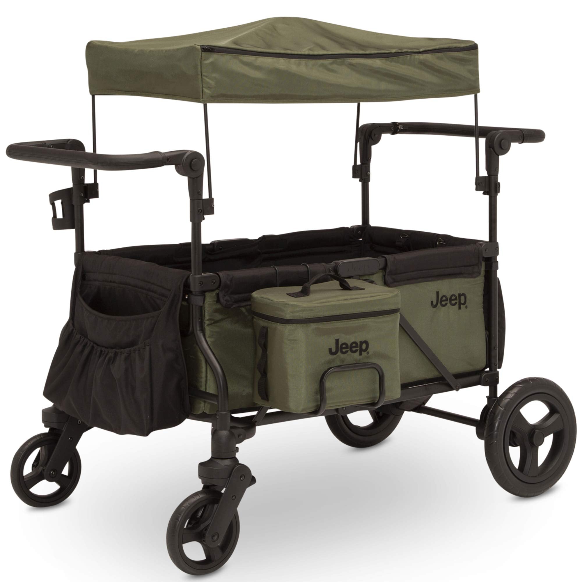 Jeep Deluxe Wrangler Stroller Wagon with Cooler Bag and Parent Organizer