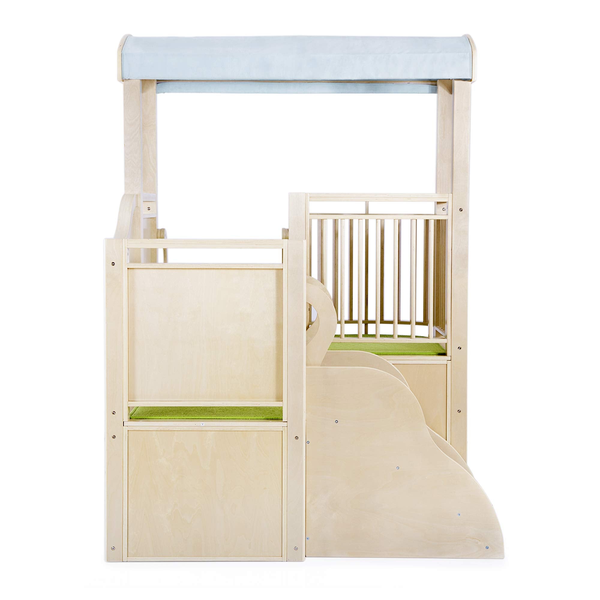 Wooden Toddler Climber with Slide and Tunnel