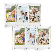 Acrylic Fridge Magnetic Picture Frames 6 Pack, 2.4 x 3.5 In Magnet Photo Frames