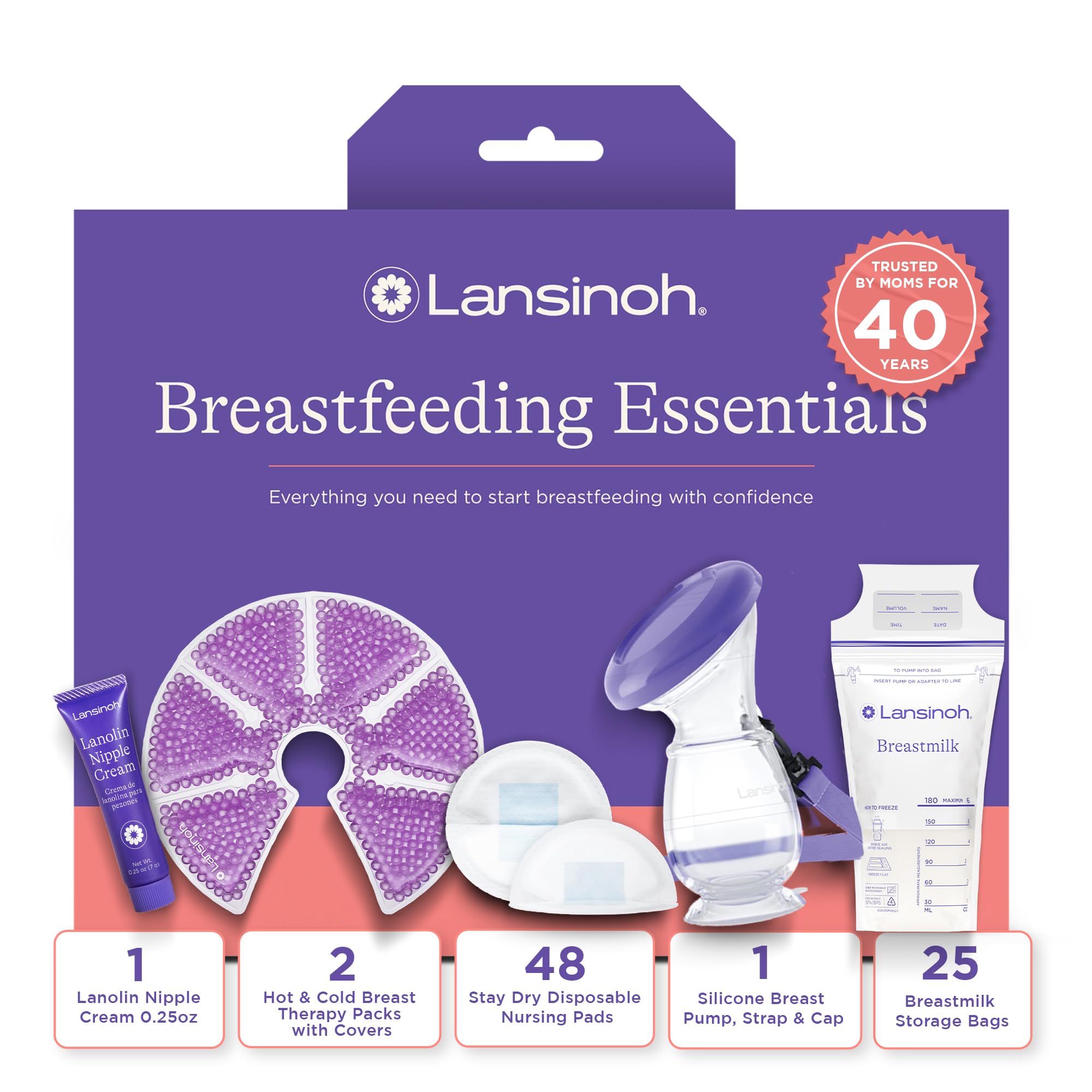 You’ve Got This Breastfeeding Essentials Kit for New Moms, 77-Piece Gift Set
