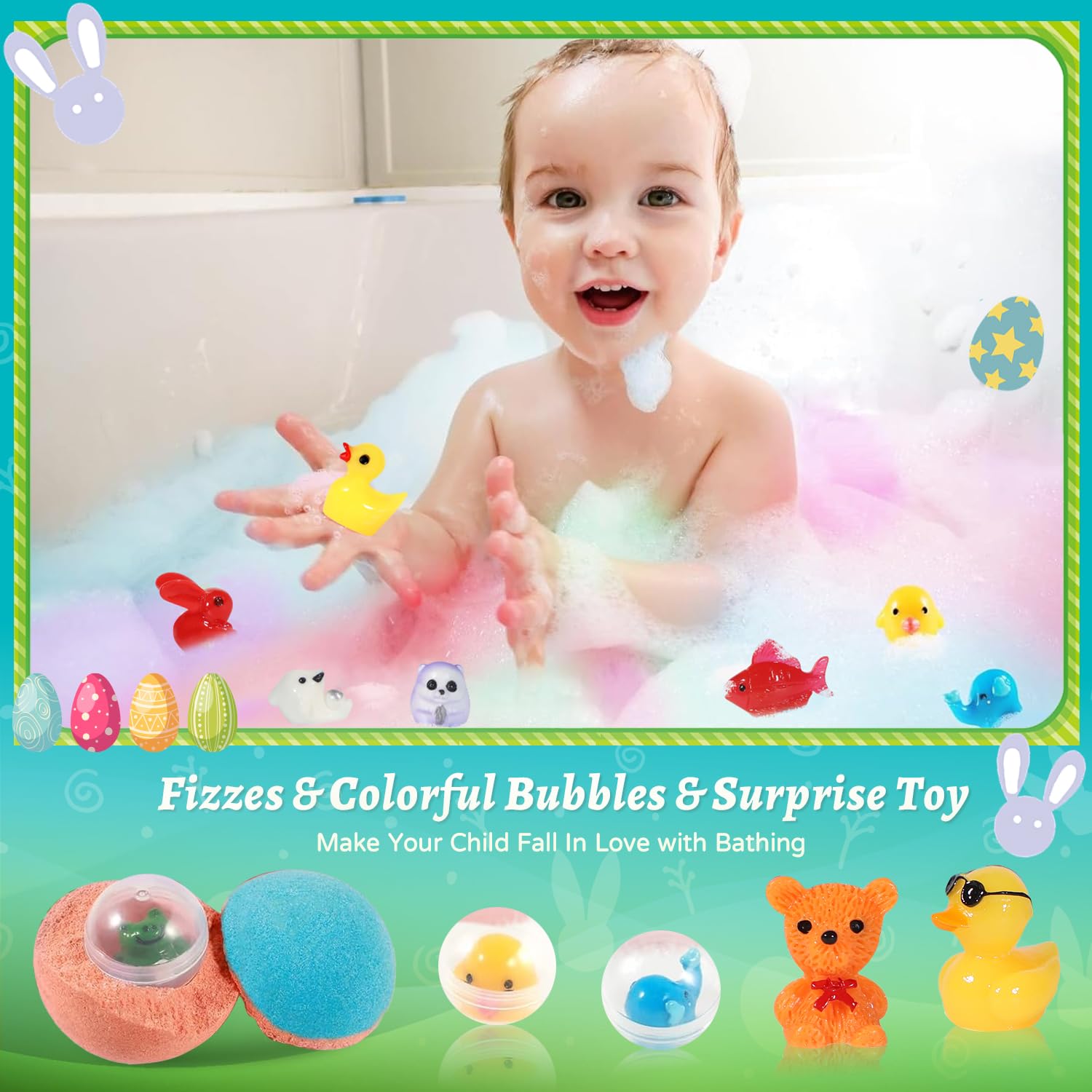Kids Bath Bombs with Surprise Toys Inside 24 Pack Gift Set