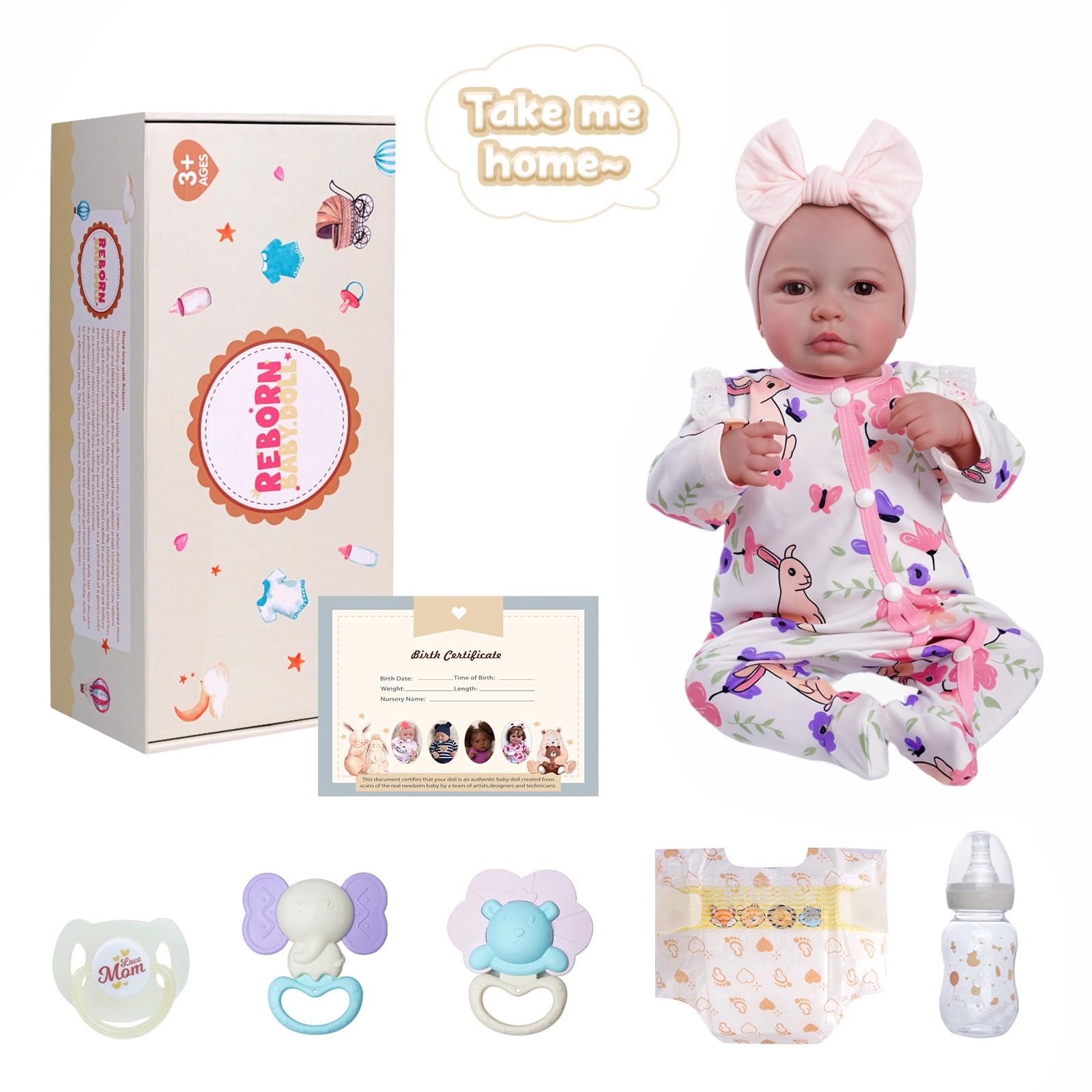 Reborn Baby Dolls - 20-inch Cute Soft Vinyl Realistic Baby Doll Real Life Baby Dolls