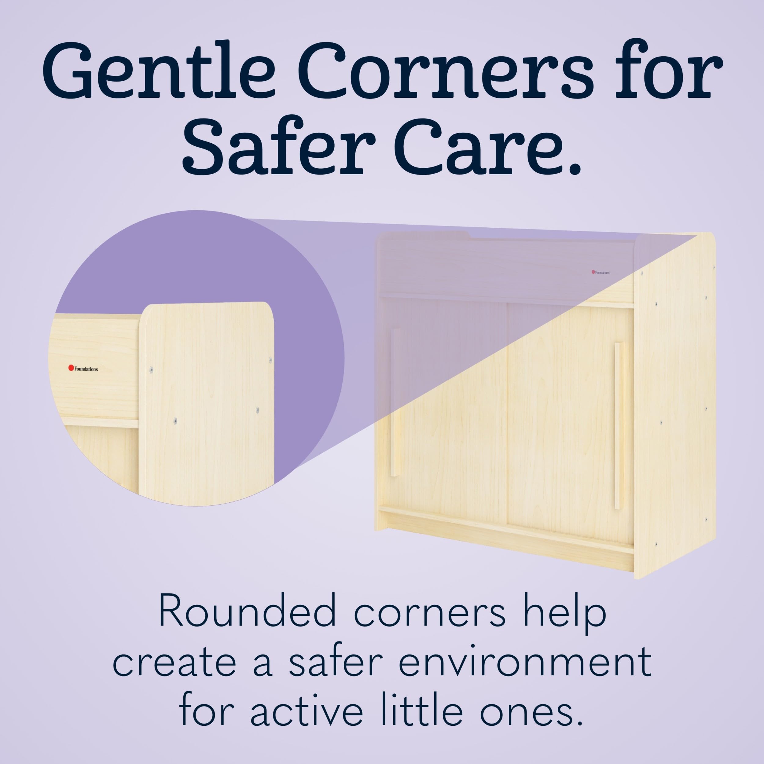 Daycare Changing Table with Storage and Safety Strap