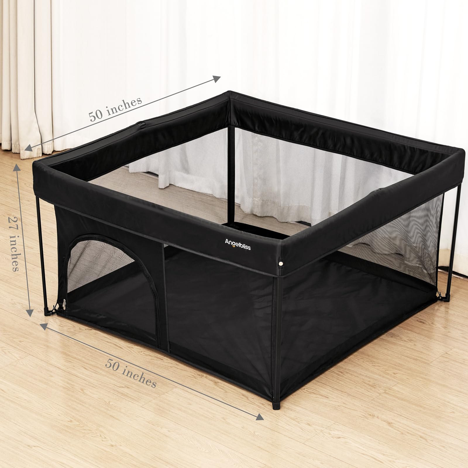 Foldable Baby Playpen 50x50 with Safety Lock