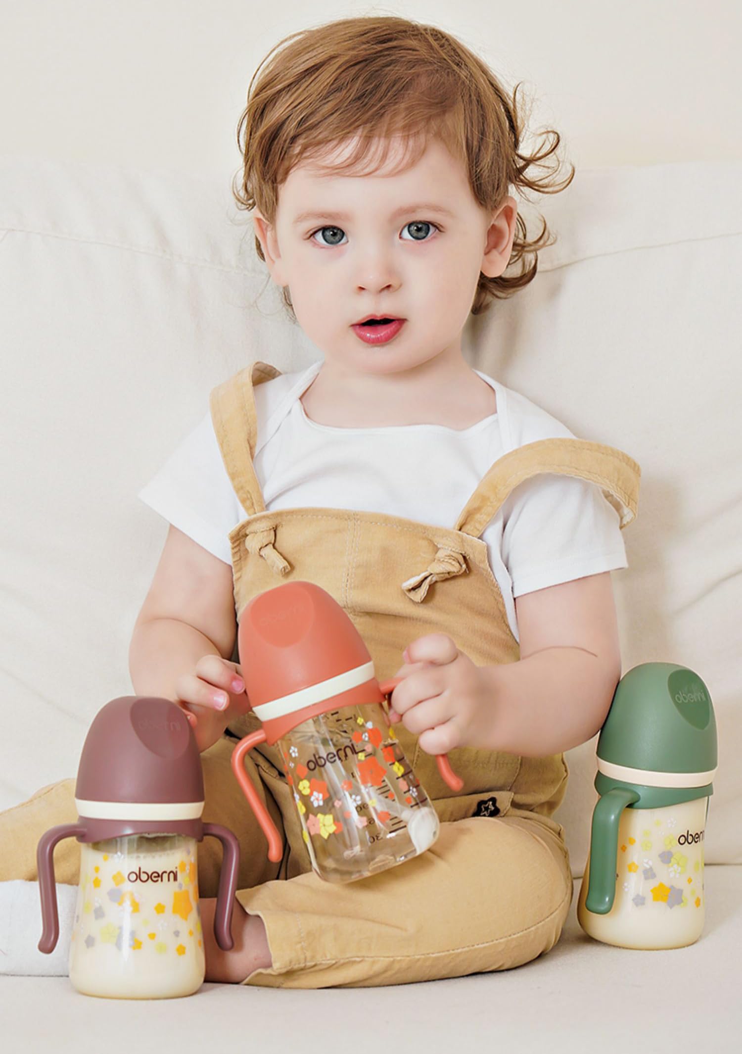 PPSU No Spill Sippy cups,Weighted Straw Toddler Water Bottle with Handle