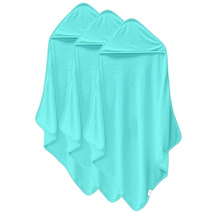 3 Pack Baby Hooded Towels, Rayon Made from Bamboo
