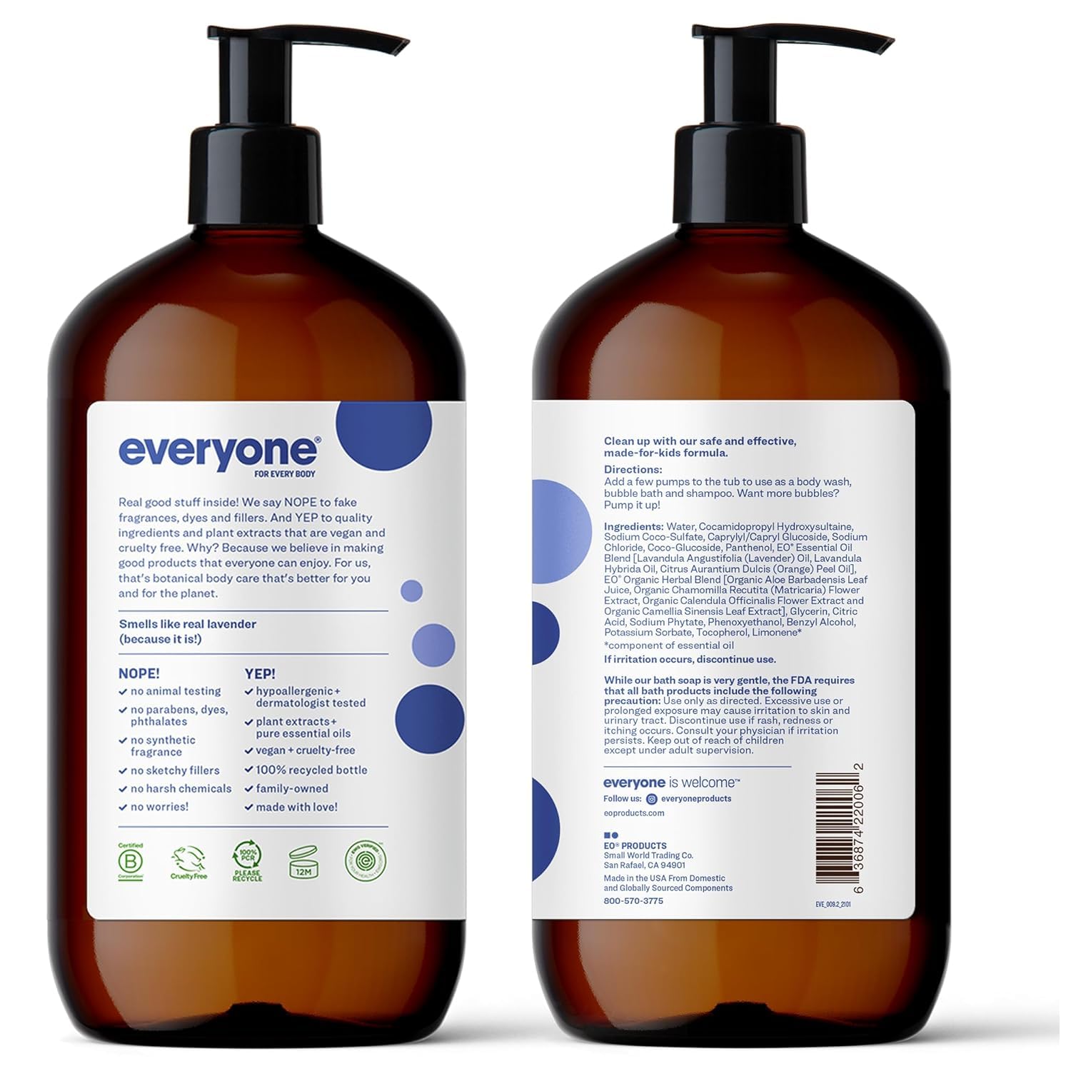 3-in-1 Kids Soap, Body Wash, Bubble Bath, Shampoo, 32 Ounce (Pack of 1)