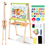 3-1 Adjustable Art Easel Wooden Drawing Board Double-Sided