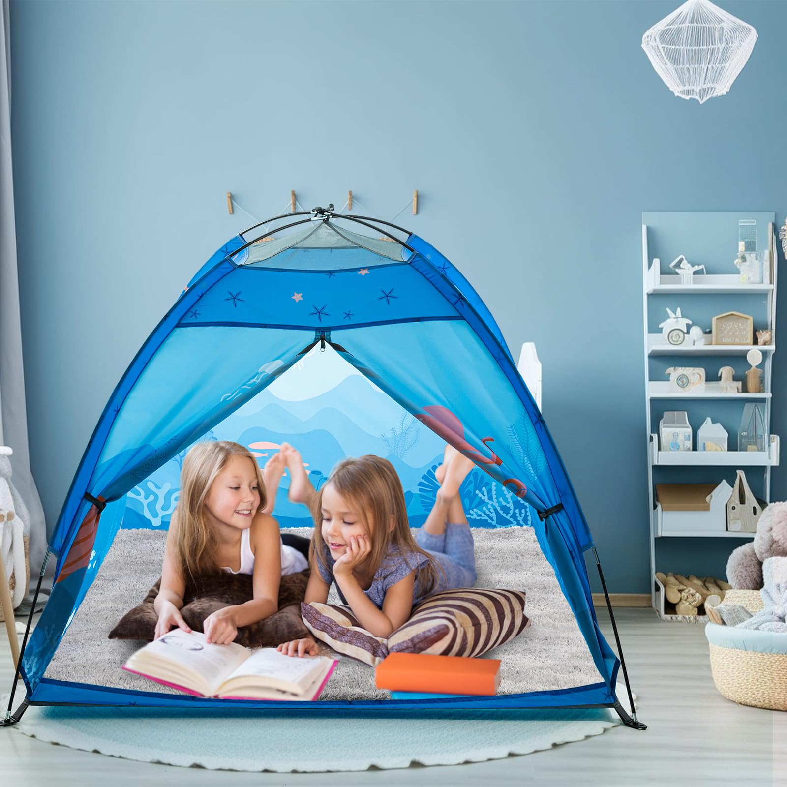World Kids Play Tent, Kids Play Tent Foldable Pop Up Indoor Outdoor Party Undersea World