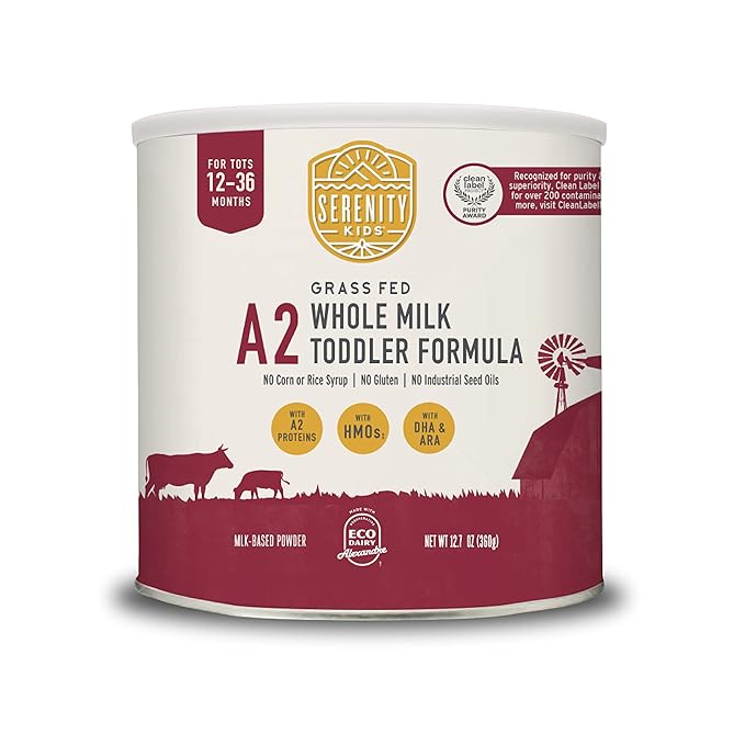 12-36 Months A2 Whole Milk Toddler Formula Powder - Organic Grass-Fed Milk Powder