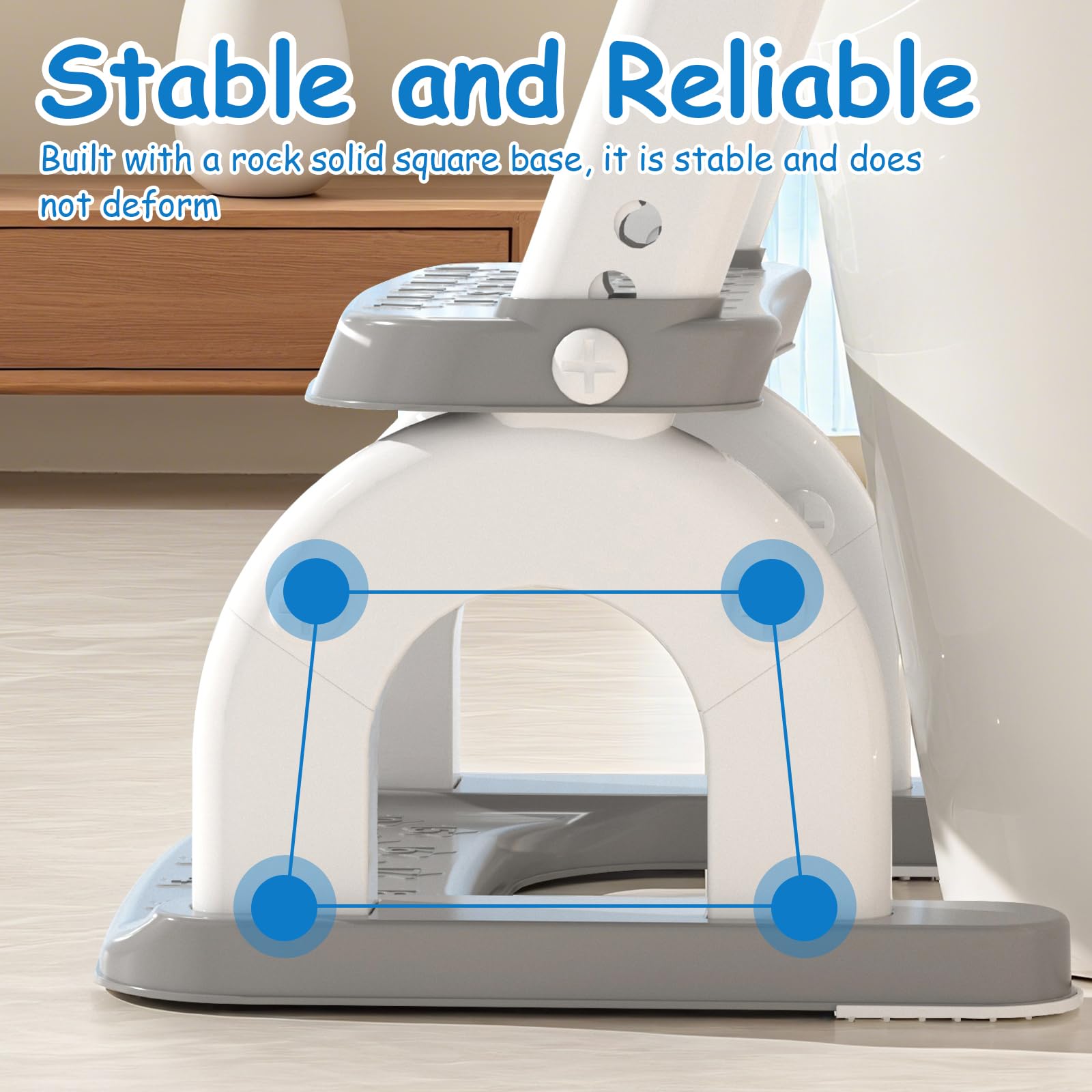 kimitimi Potty Training Seat with Step Stool for Toddlers - Upgrade 2-in-1 Toilet Seat Toilet Ladder for Kids Children Boys Girls, Anti-Slip Pad & Adjustable Height with Waterproof - Grey