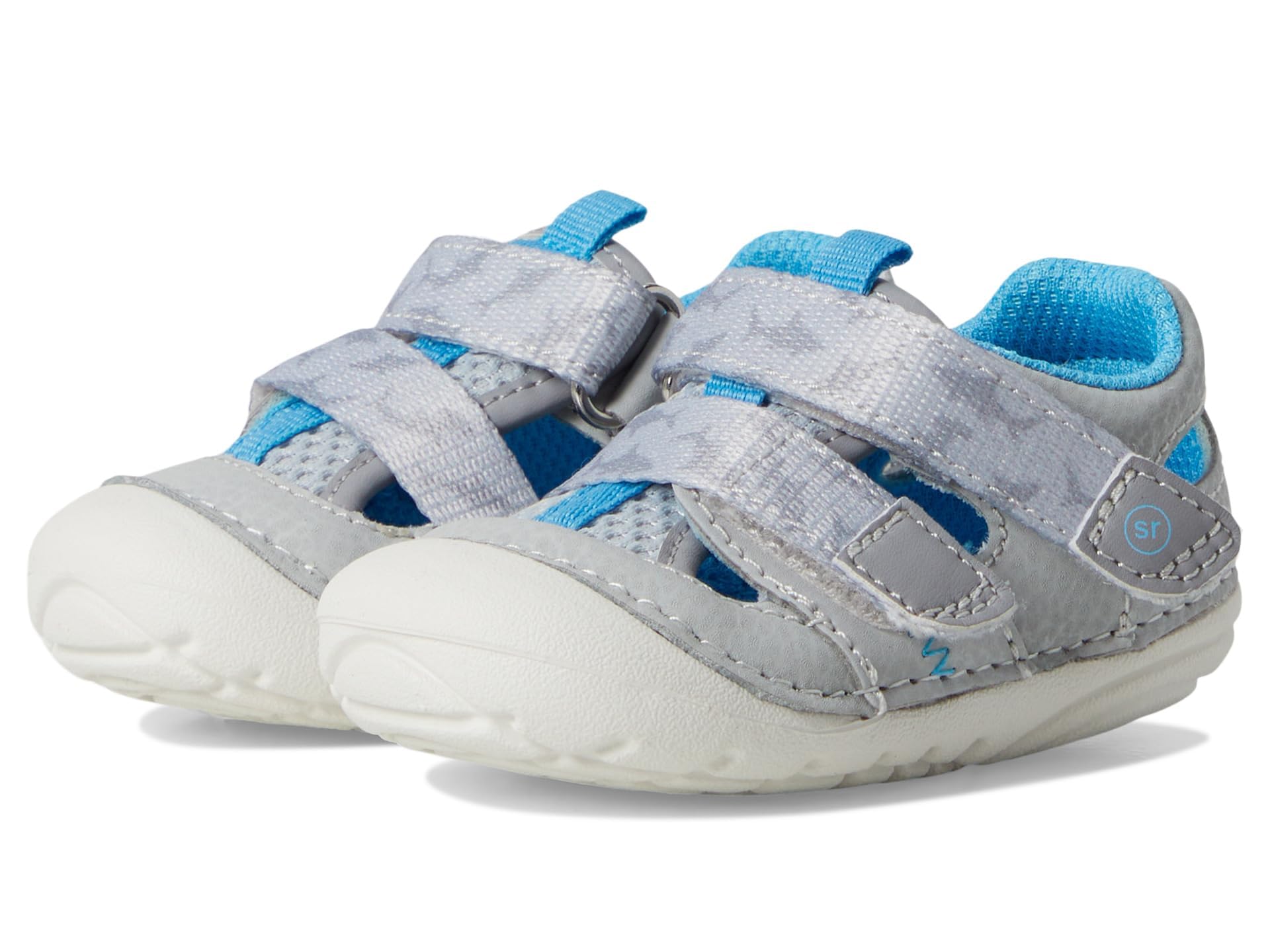 Stride Rite Kids SM Gaia (Infant/Toddler) Sandal, Grey, 4.5 Wide US Unisex