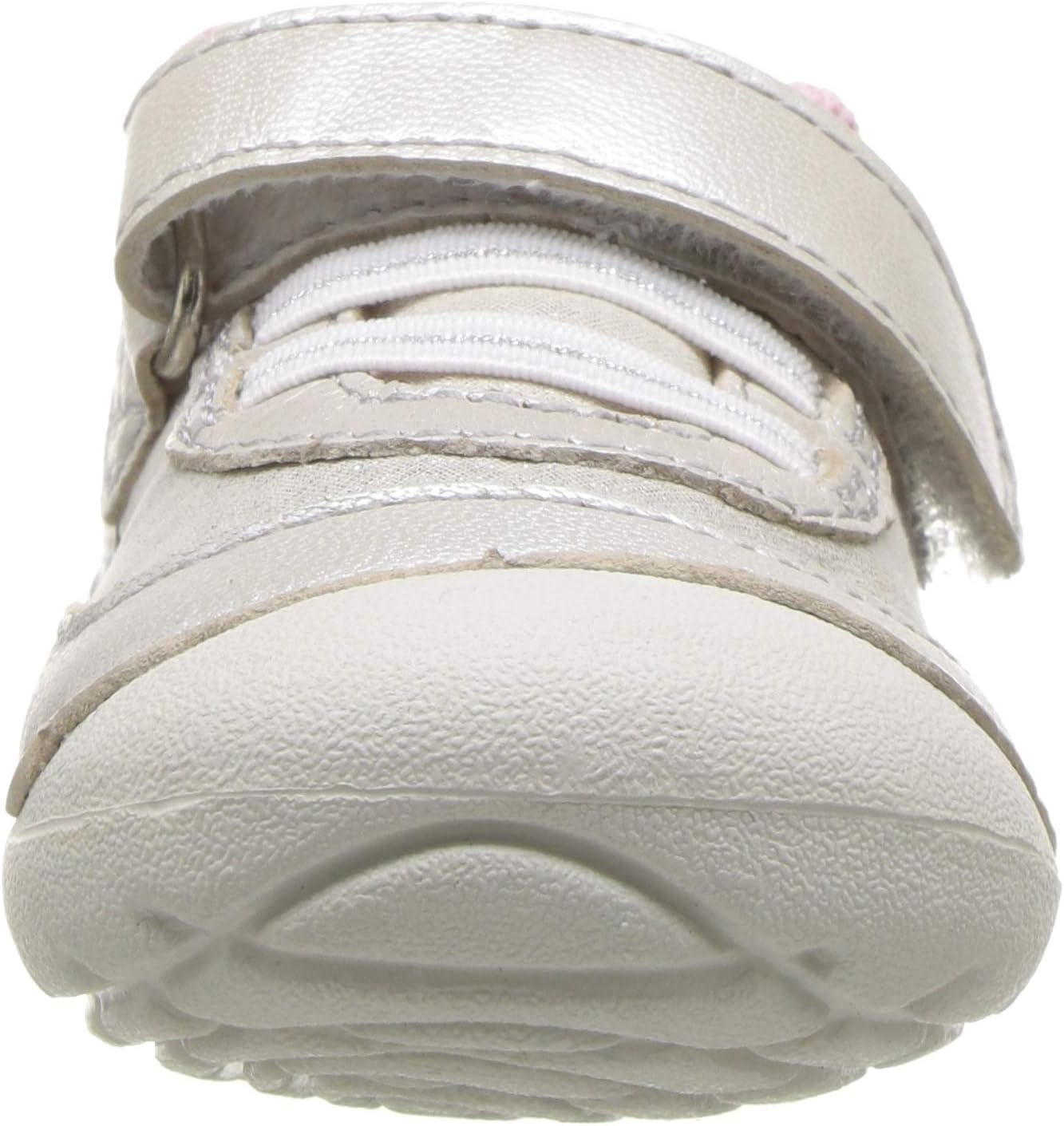 Stride Rite Baby-Girl's Soft Motion Jazzy Sneaker, Champagne, 3 Infant