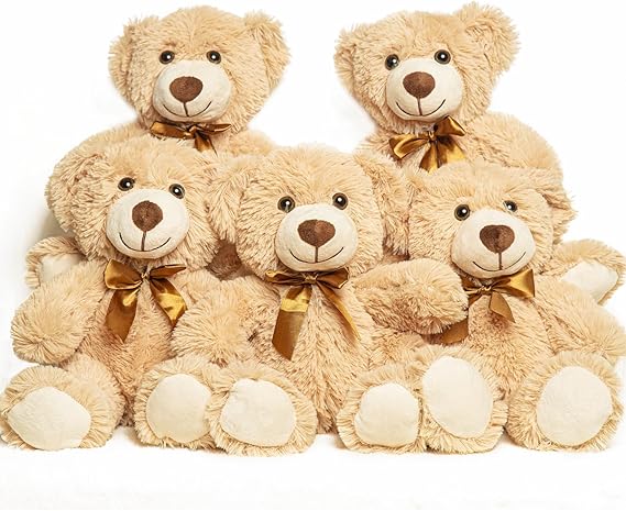 12 Pack Teddy Bears Bulk 13.5 inch Small Teddy Bear Stuffed Bears for Baby Shower
