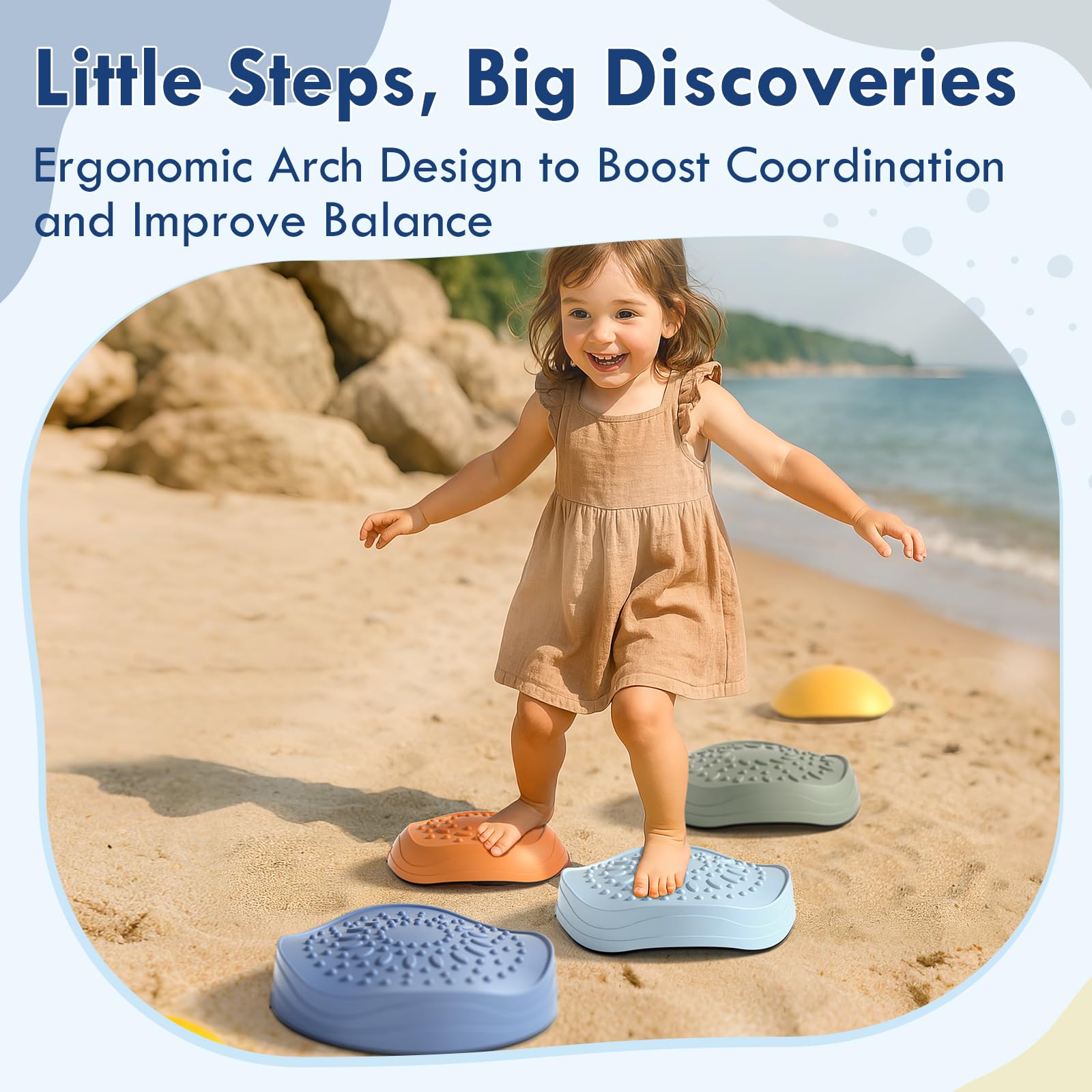 Stepping Stones for Kids - Non-Slip Balance Toys Indoor Outdoor