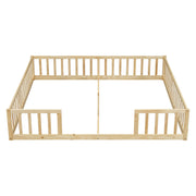 Double Floor Bed for Twins,Two Shared Beds,Twin Size Floor Bed for 2 Kids