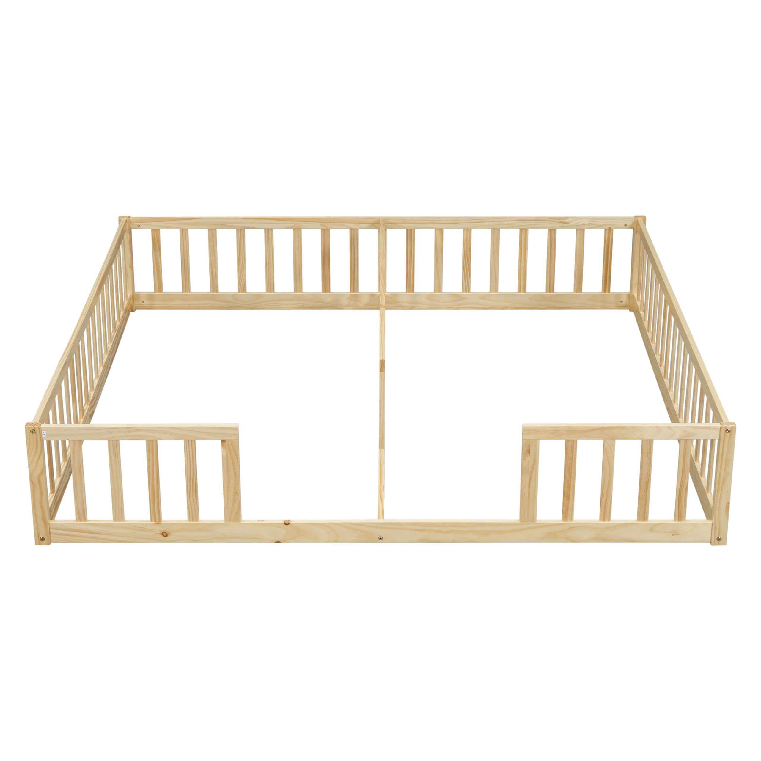 Double Floor Bed for Twins with Guardrails