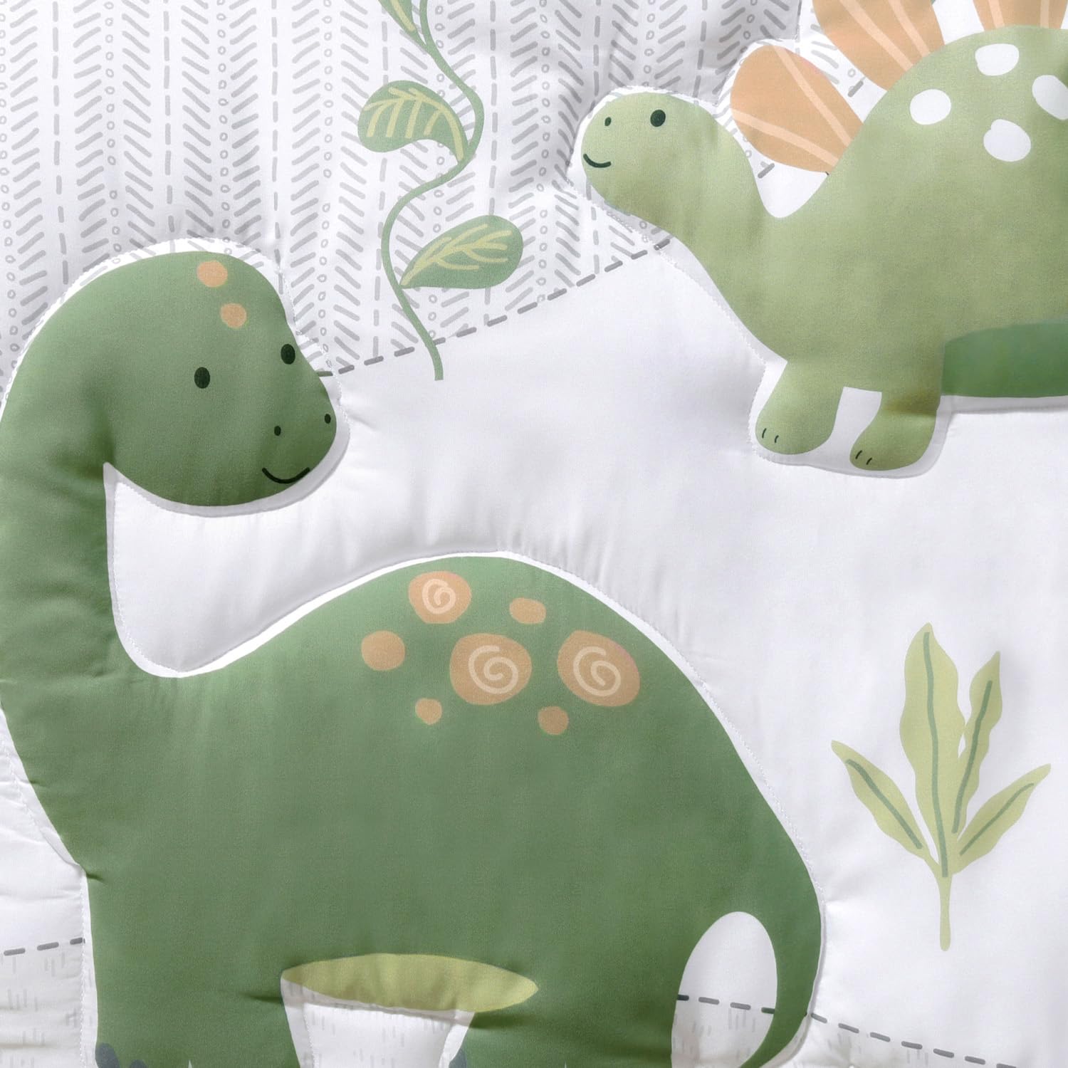 Dinosaur Crib Bedding Set - 3 Piece Nursery Bedding with Fitted Sheet