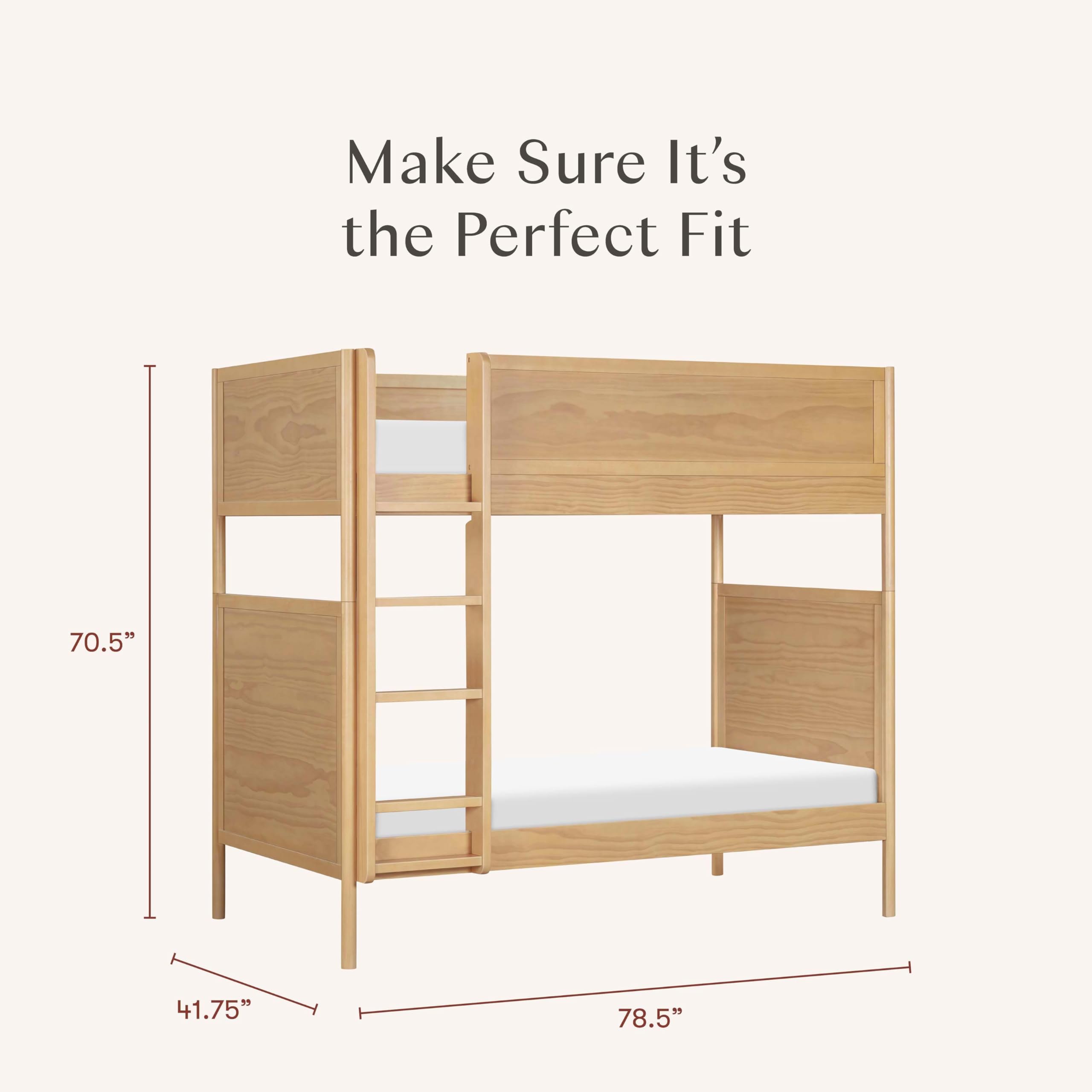 Convertible Twin Over Twin Bunk Bed with Adjustable Ladder