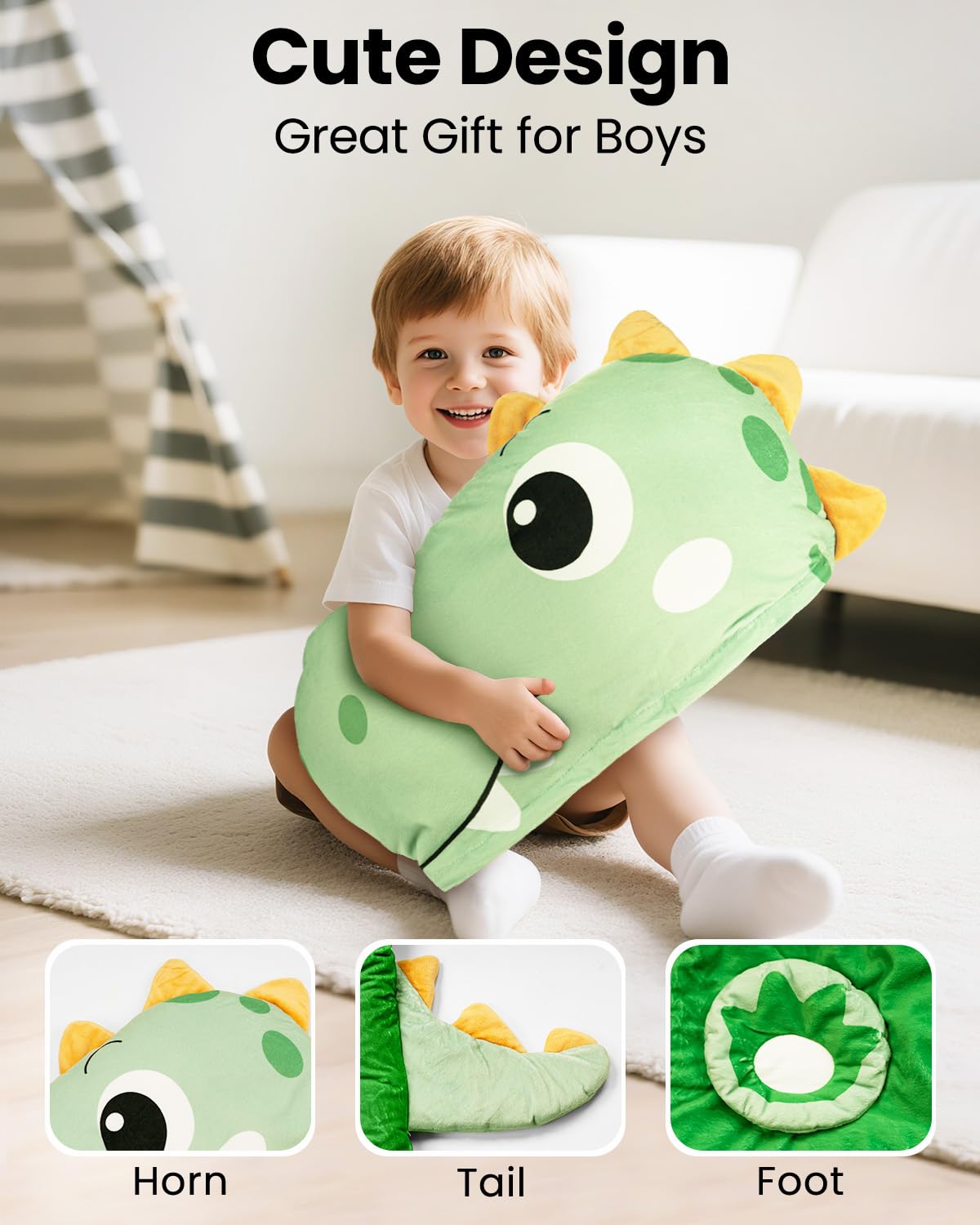 Kids Sleeping Bag with Pillow for Preschool and Travel