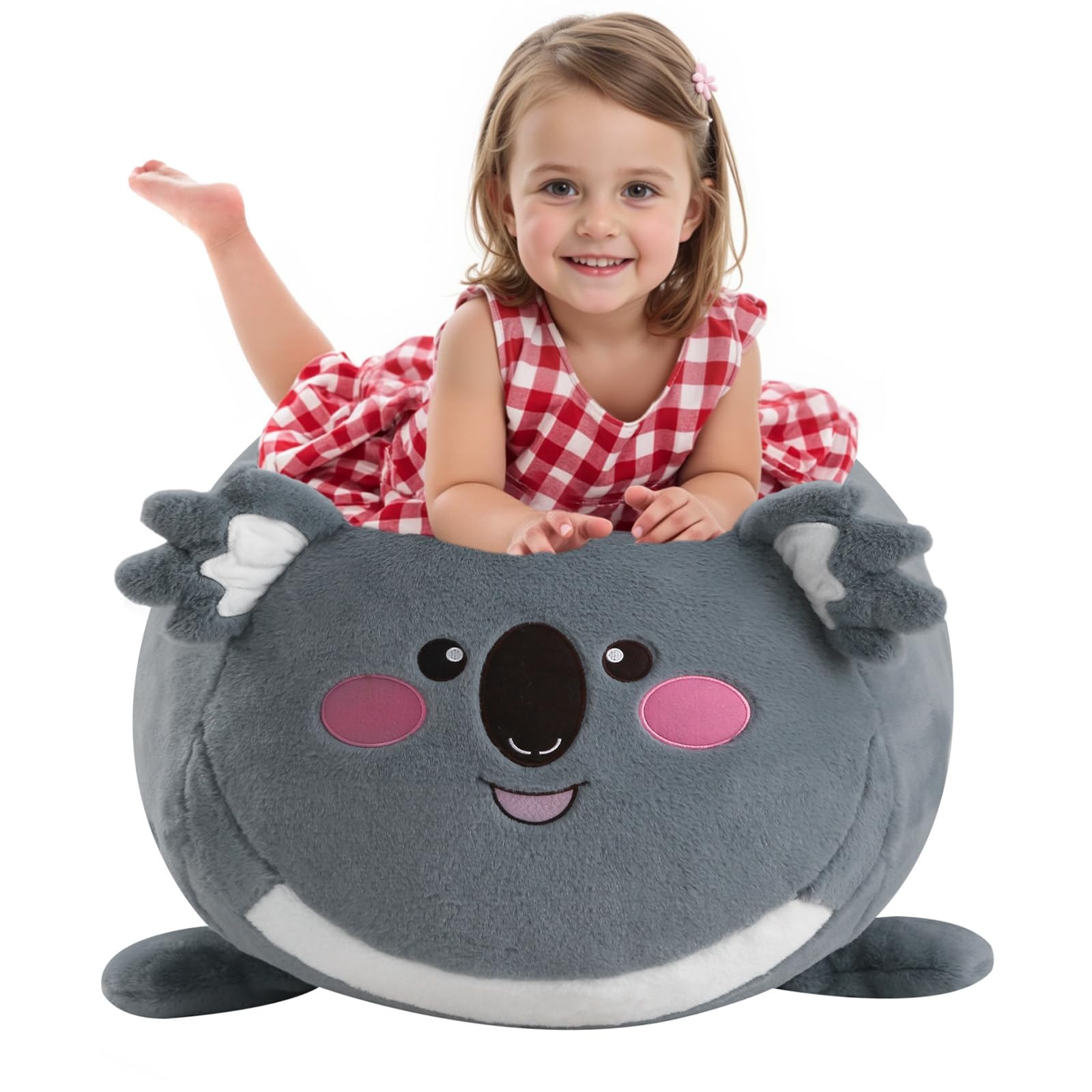 Kids Bean Bag Chair Koala Plush Stuffed Animal Seat