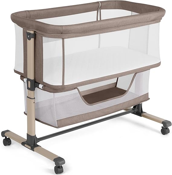 Bassinet Bedside Sleeper, Portable, Breathable, Adjustable Baby Bedside