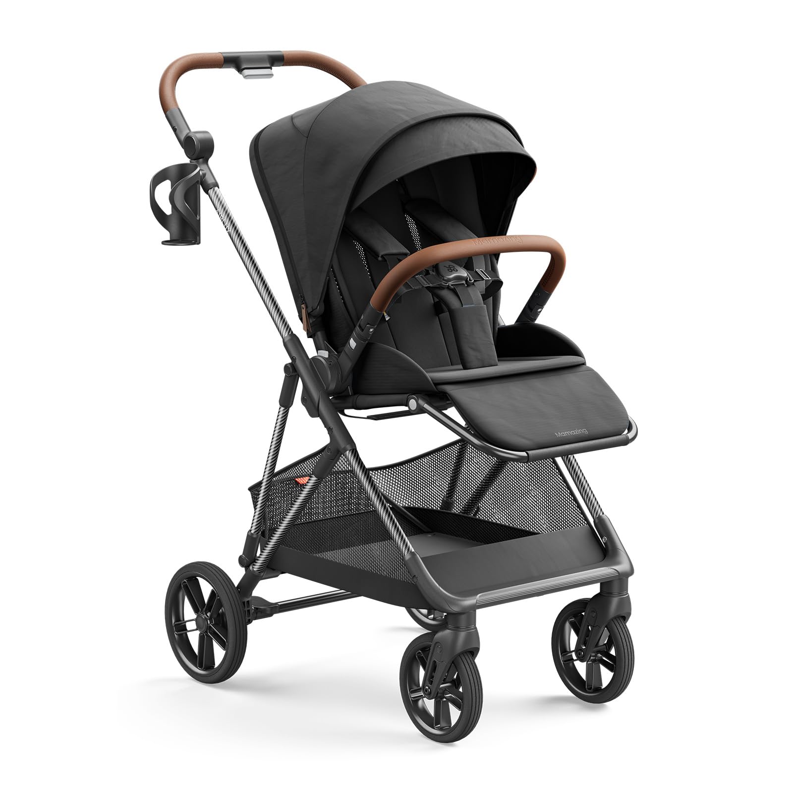 Lux Baby Stroller with Carbon Fiber Frame, One-Hand Fold