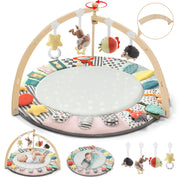 Baby Play Mat Activity Gym,6 Developmental Zones Tummy Time Mat