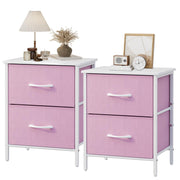 Nightstand Set of 2, Kids Dresser with 2 Drawers